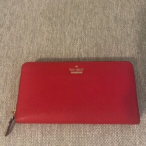Kate Spade red Leila wallet